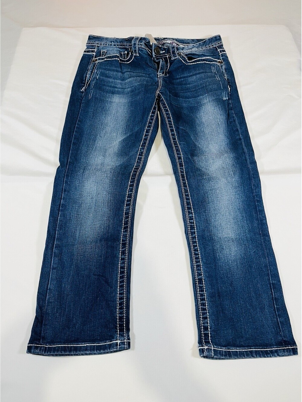 Maurices Y2k Low Rise Flare Capri Jeans 5/6